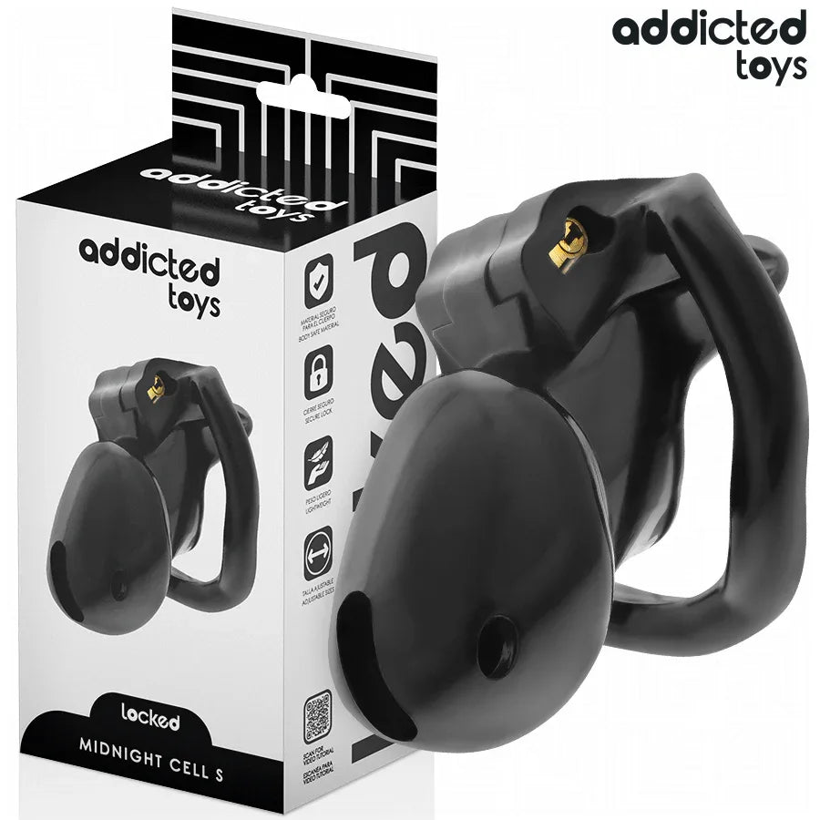 Addicted Toys Locked – Cage à Pénis Mindnight Cell Taille S 4.8 cm