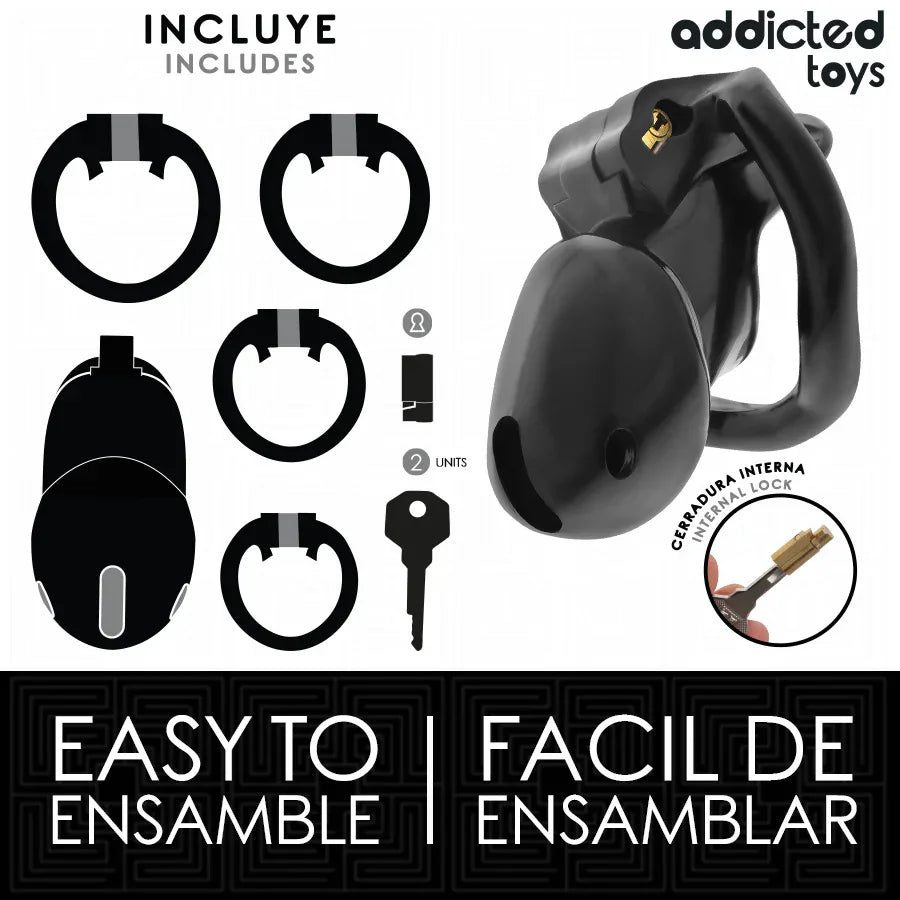 Addicted Toys Locked – Cage à Pénis Mindnight Cell Taille S 4.8 cm