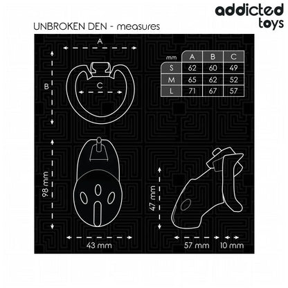 Addicted Toys Locked – Cage à Pénis Unbroken Den 9,8 cm