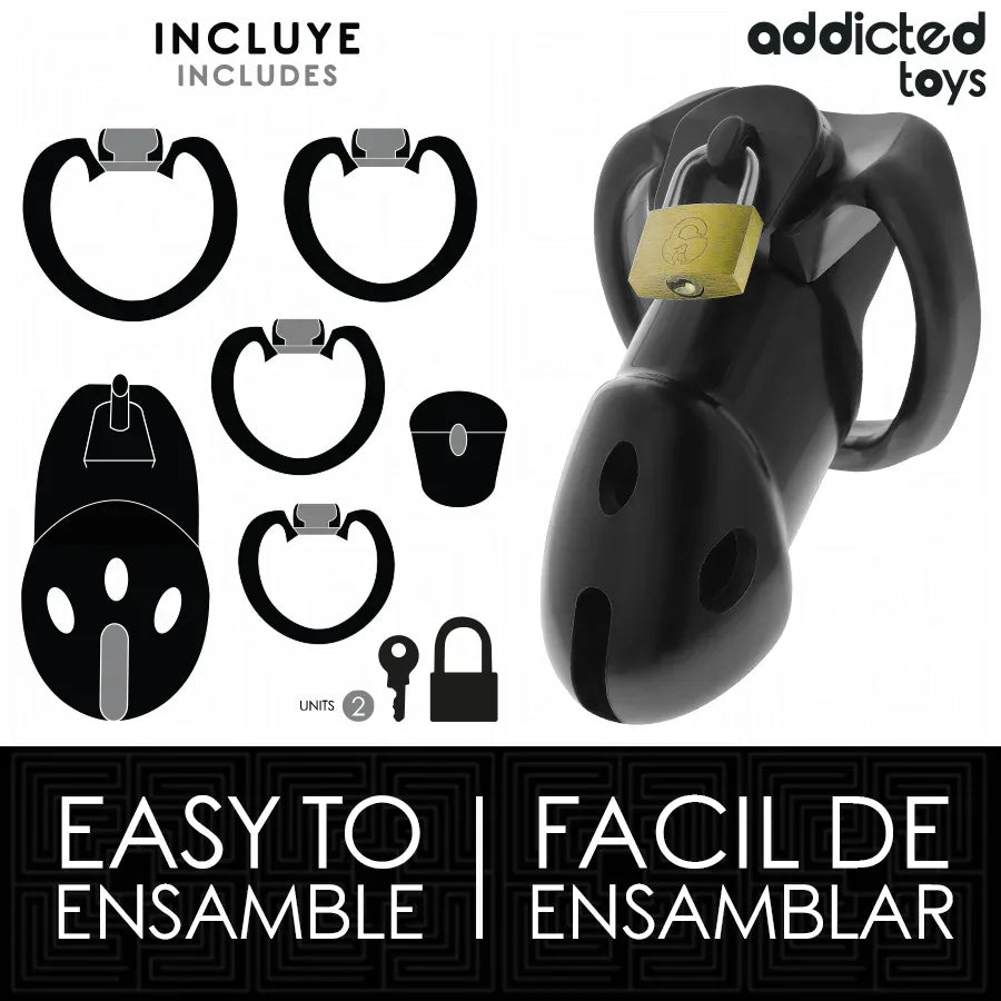 Addicted Toys Locked – Cage à Pénis Unbroken Den 9,8 cm