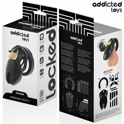 ADDICTED TOYS LOCKED - CAGE À PÉNIS OBSIDIAN HOLD TAILLE S