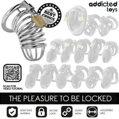Addicted Toys Locked – Cage à Pénis en Métal Iron Cell Taille M