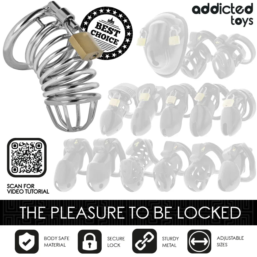 Addicted Toys Locked – Cage à Pénis en Métal Iron Cell 4 cm Taille S
