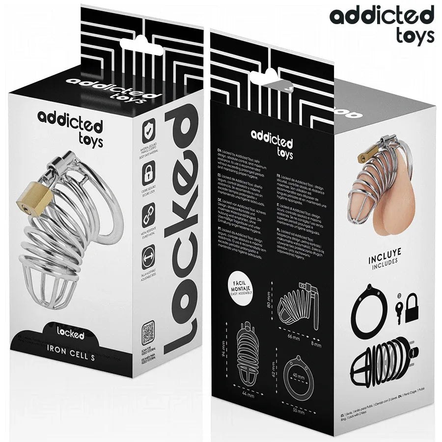 Addicted Toys Locked – Cage à Pénis en Métal Iron Cell 4 cm Taille S