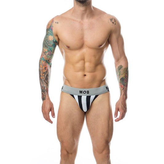 Jockstrap jock blanc à rayures classiques – MOB