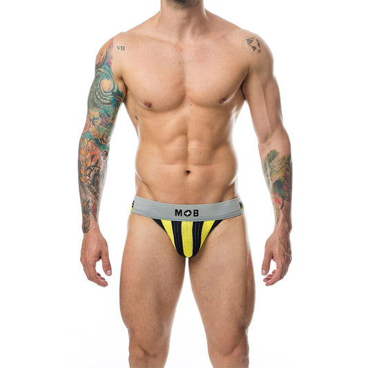 Jockstrap jock classique à rayures jaune – MOB