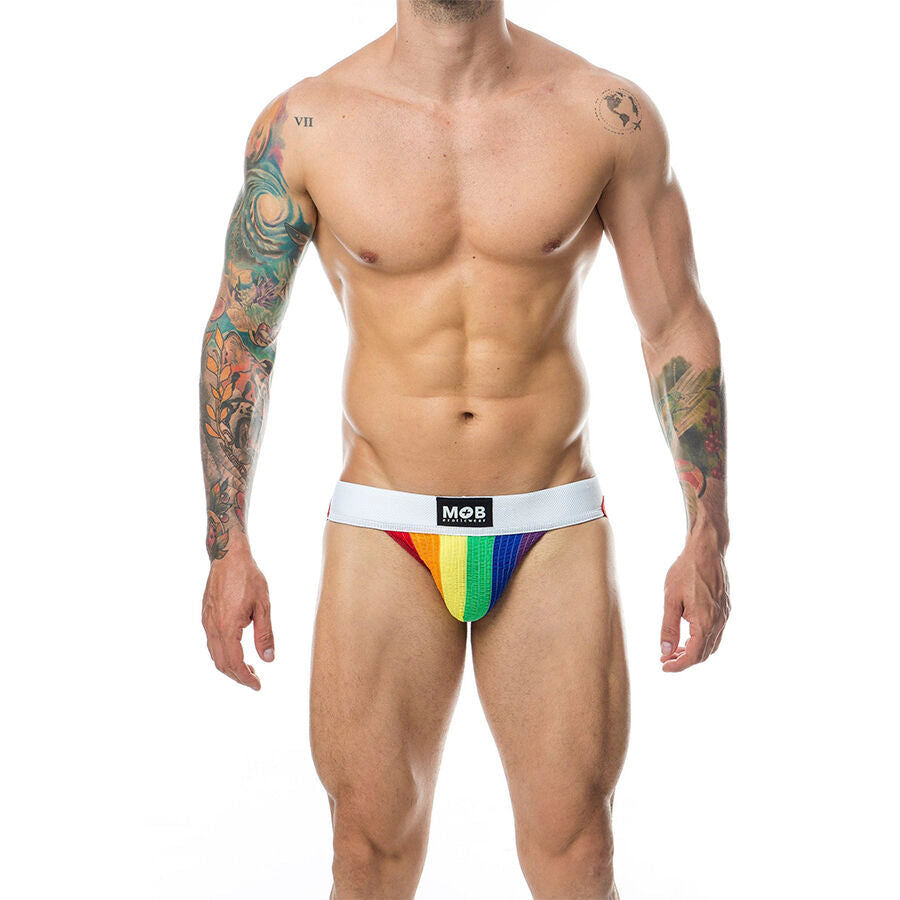 Jockstrap jock classique à rayures arc-en-ciel – MOB