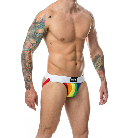Jockstrap jock classique à rayures arc-en-ciel – MOB
