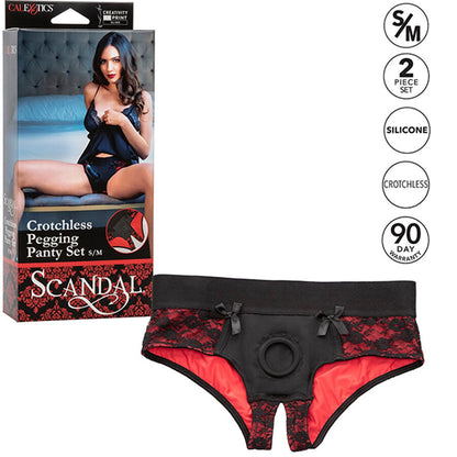 CALEXOTICS - SCANDAL ENSEMBLE DE CULOTTES SANS ENTREJAMBE AVEC GODE TAILLE L/XL