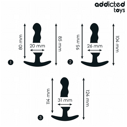 ADDICTED TOYS - LOT DE 3 PLUG ANAL MODÈLE 1