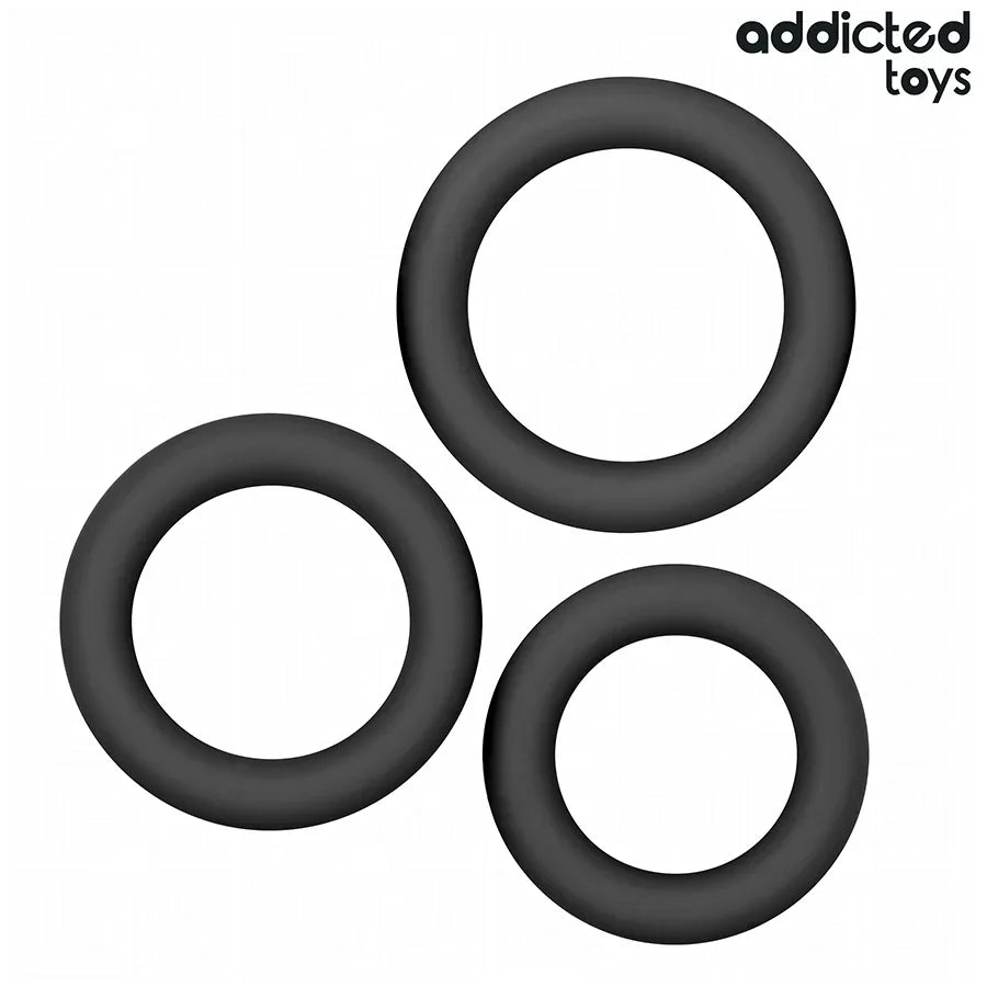 Addicted Toys – Lot de Anneaux en Silicone Modèle 1