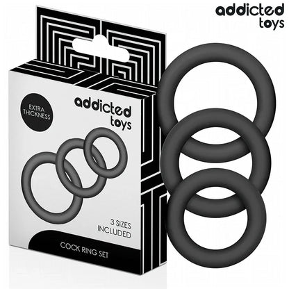 Addicted Toys – Lot de Anneaux en Silicone Modèle 1