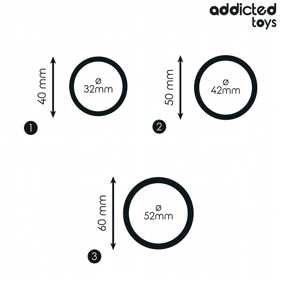 Addicted Toys – Lot de Anneaux en Silicone Modèle 2