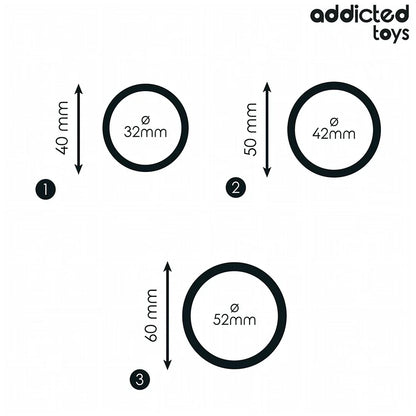 Addicted Toys – Lot de Anneaux en Silicone Modèle 2