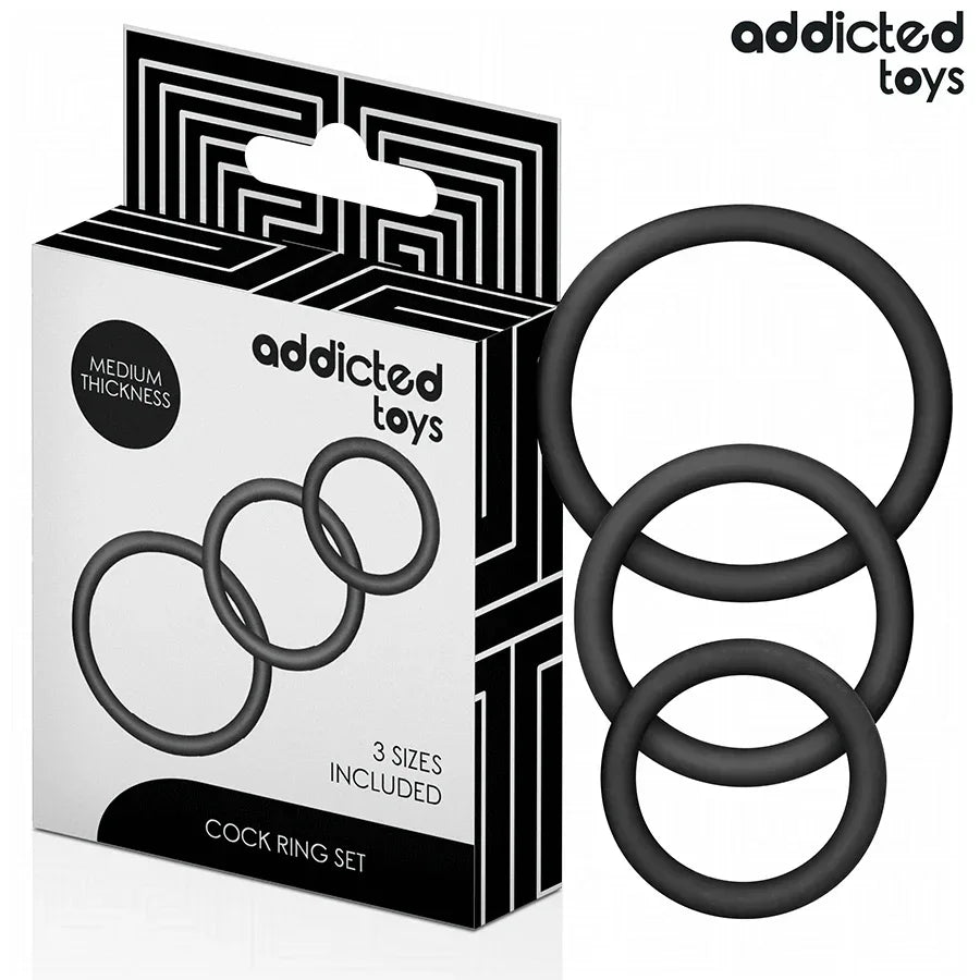 Addicted Toys – Lot de Anneaux en Silicone Modèle 2