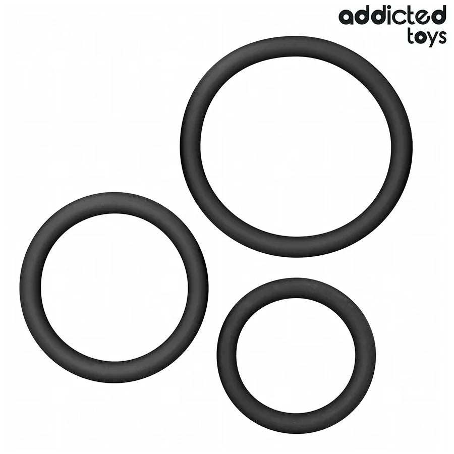 Addicted Toys – Lot de Anneaux en Silicone Modèle 2