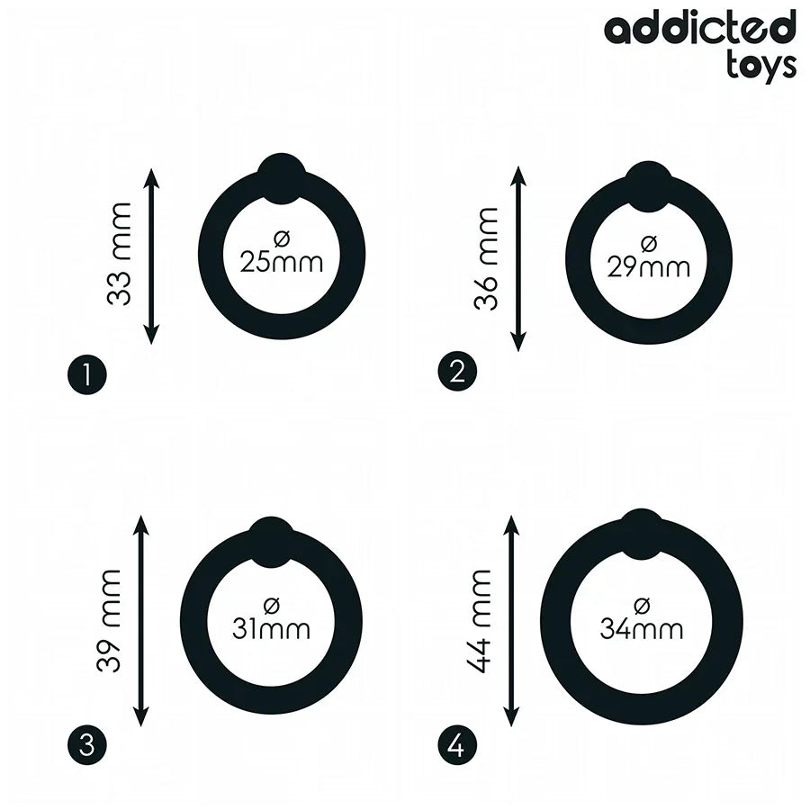 Addicted Toys – Lot D'Anneaux en Silicone à Pression