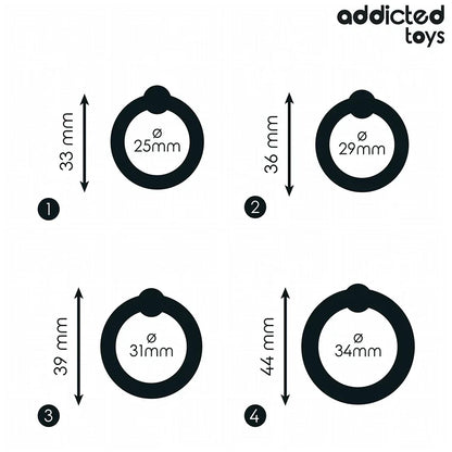 Addicted Toys – Lot D'Anneaux en Silicone à Pression