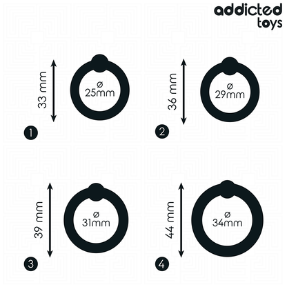 ADDICTED TOYS - LOT D'ANNEAUX EN SILICONE À PRESSION