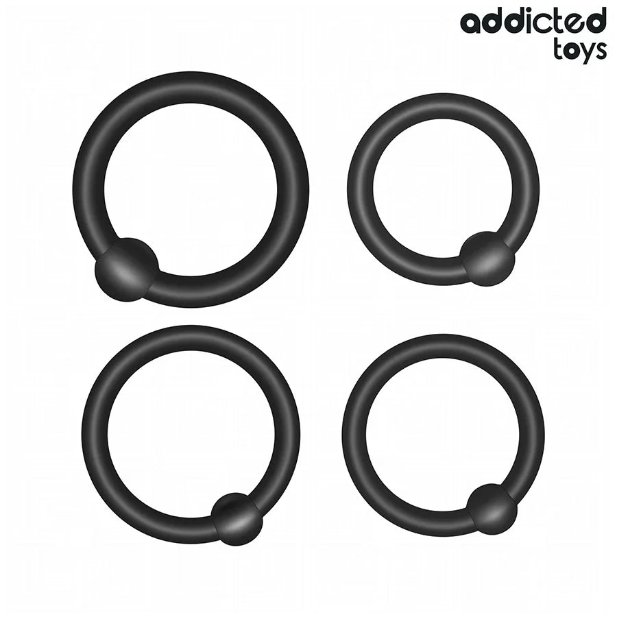 Addicted Toys – Lot D'Anneaux en Silicone à Pression