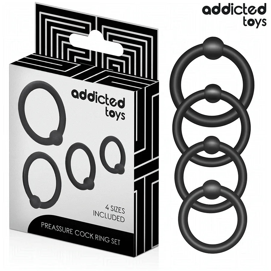 Addicted Toys – Lot D'Anneaux en Silicone à Pression