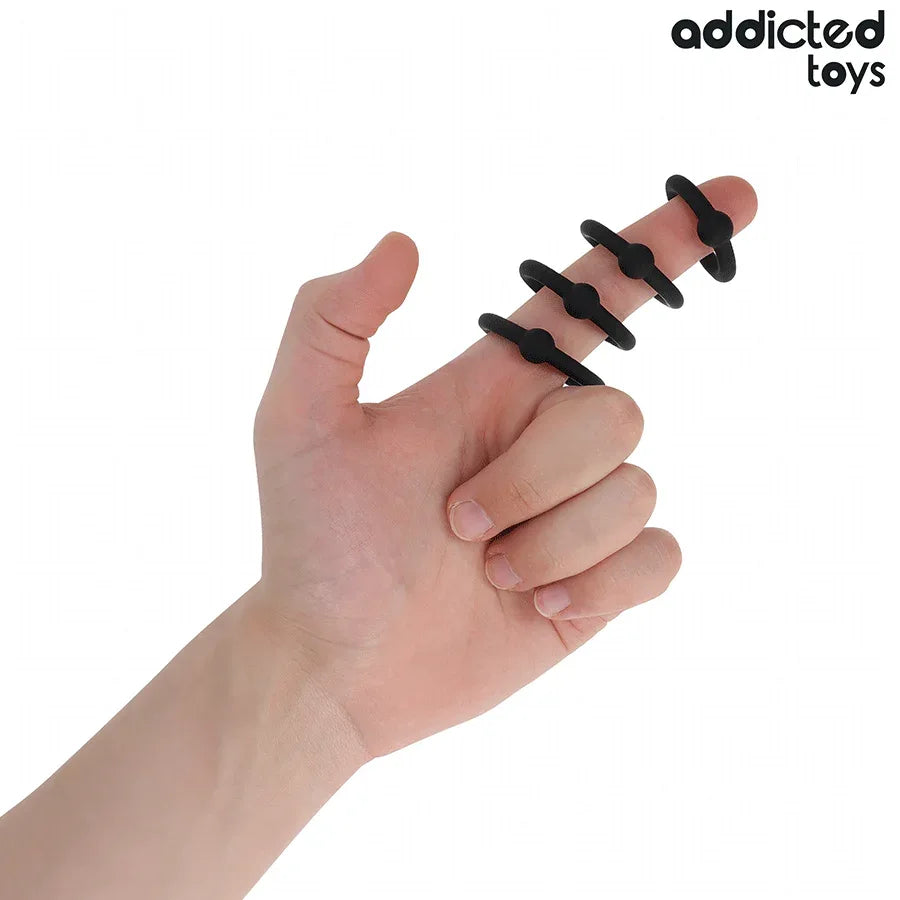 Addicted Toys – Lot D'Anneaux en Silicone à Pression