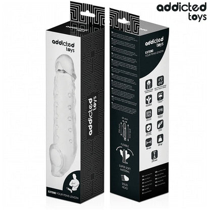 Addicted Toys – Extension de Pénis Transparente Taille S 23 cm