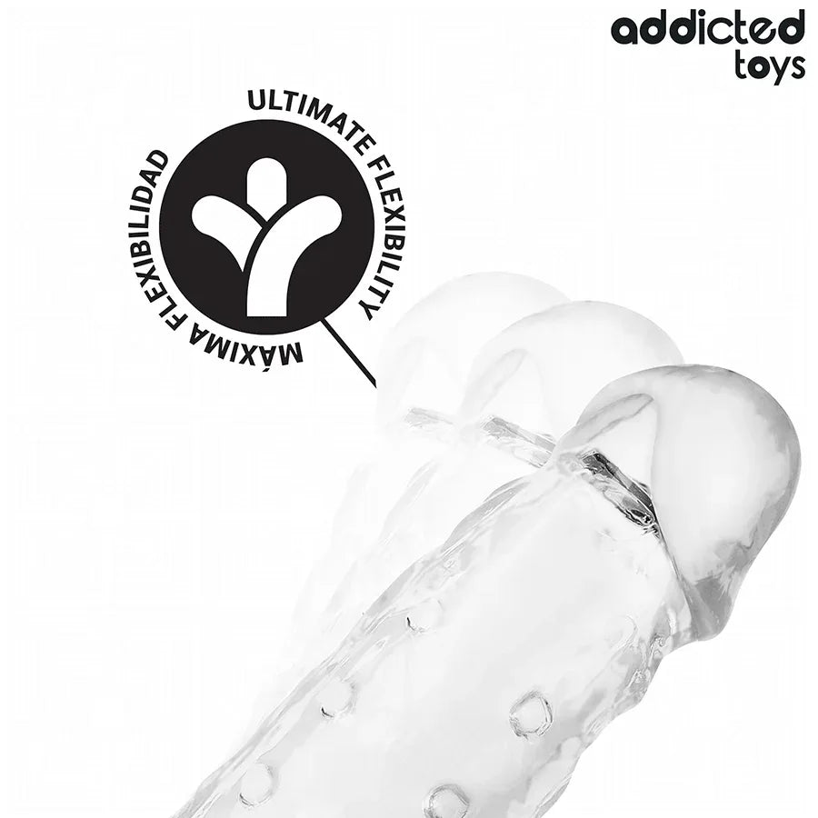 Addicted Toys – Extension de Pénis Transparente Taille S 23 cm