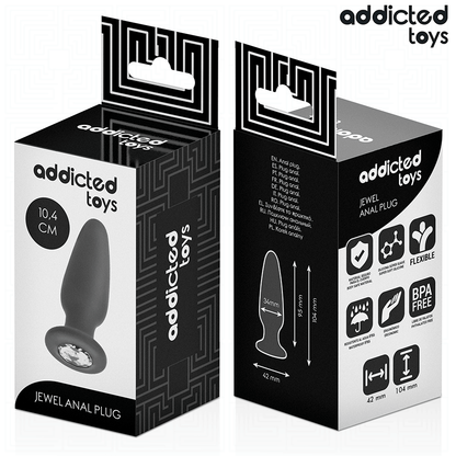 ADDICTED TOYS - PLUG ANAL AVEC BIJOU TAILLE M 10,4 CM