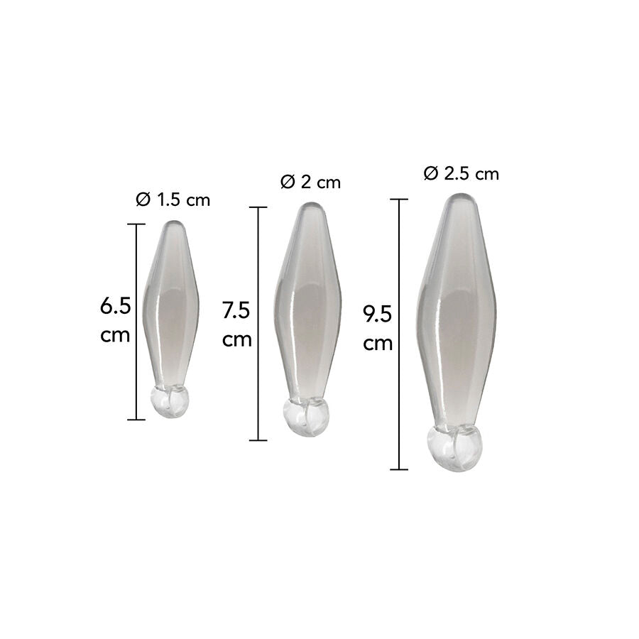 Jeu anal finger rimmer 3 pièces transparent – Toyjoy