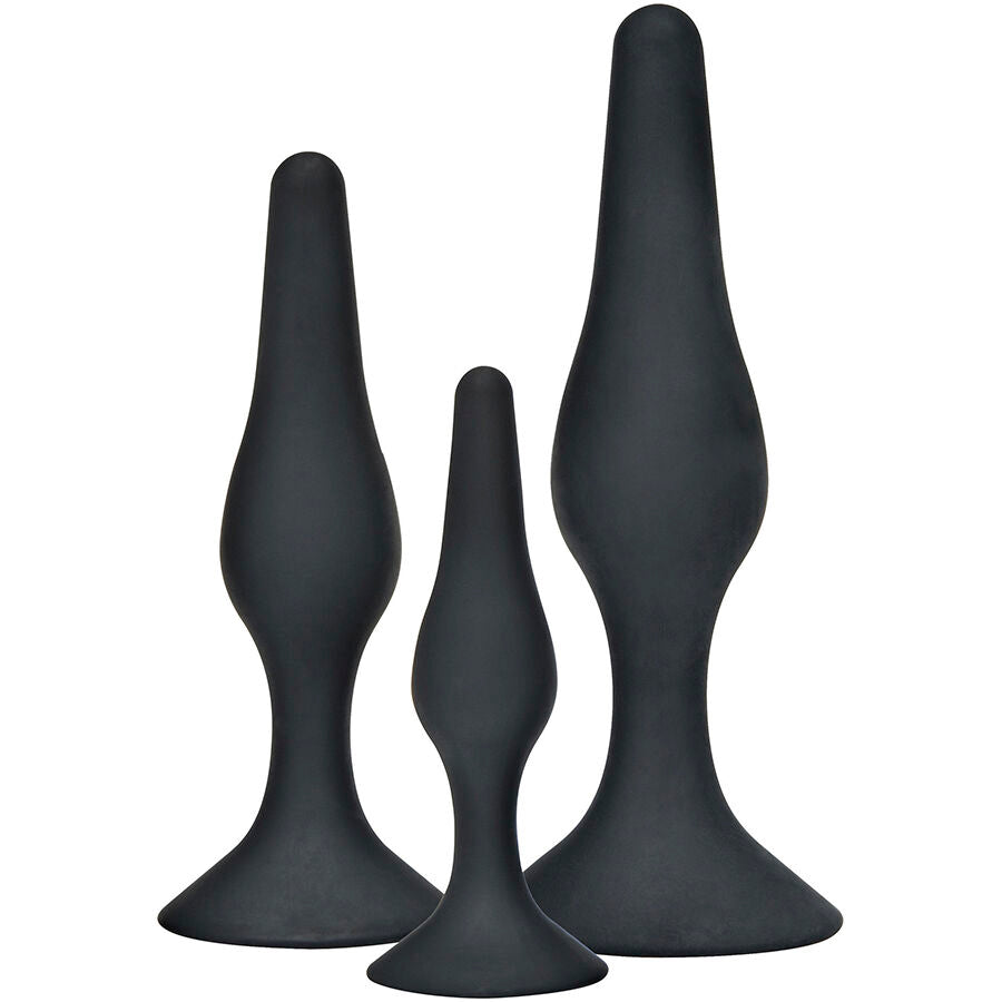 Plug anal curvy companions 3 pièces noir – Toyjoy