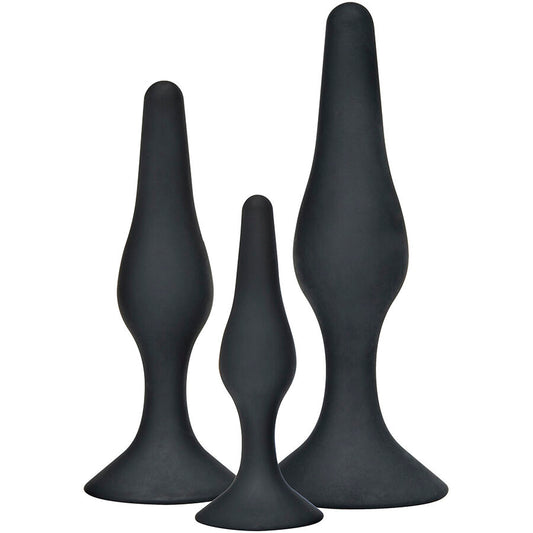 Plug anal curvy companions 3 pièces noir – Toyjoy