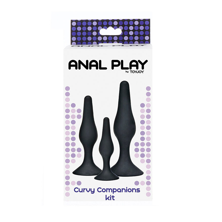Plug anal curvy companions 3 pièces noir – Toyjoy