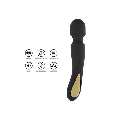 Vibrateur baguette de massage zenith light noir – Toyjoy