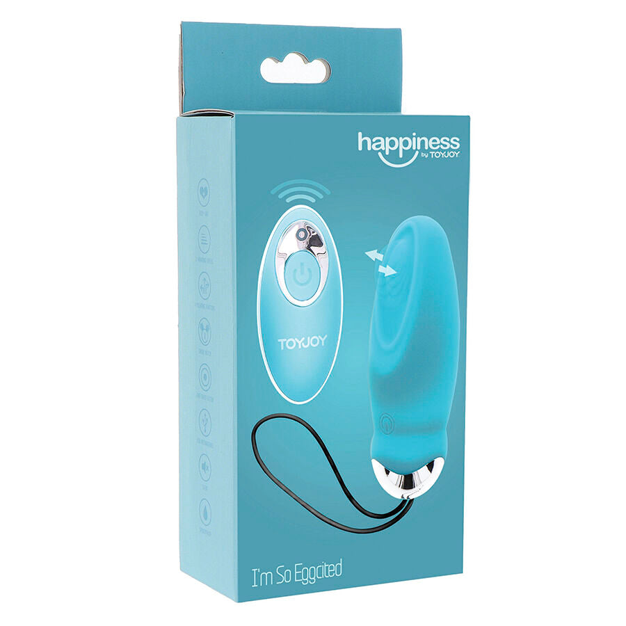 Happiness im so eggcited vibrateur télécommande bleu – Toyjoy