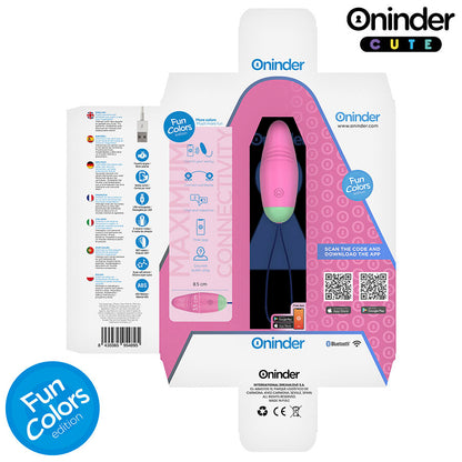 ONINDER CUTE - ŒUF VIBRO-ROTATIF 360° EN SILICONE - APPLICATION GRATUITE DANS LE MONDE ENTIER