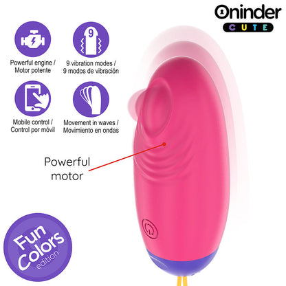 ONINDER CUTE - ŒUF EN SILICONE À VIBRATION ET À ONDE AMOUREUX - APPLICATION GRATUITE DANS LE MONDE ENTIER