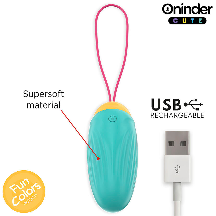 ONINDER CUTE - ŒUF VIBRO-ROTATIF EN SILICONE AVEC PIERRE PRÉCIEUSE - APPLICATION GRATUITE DANS LE MONDE ENTIER