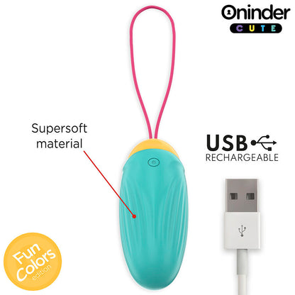ONINDER CUTE - ŒUF VIBRO-ROTATIF EN SILICONE AVEC PIERRE PRÉCIEUSE - APPLICATION GRATUITE DANS LE MONDE ENTIER