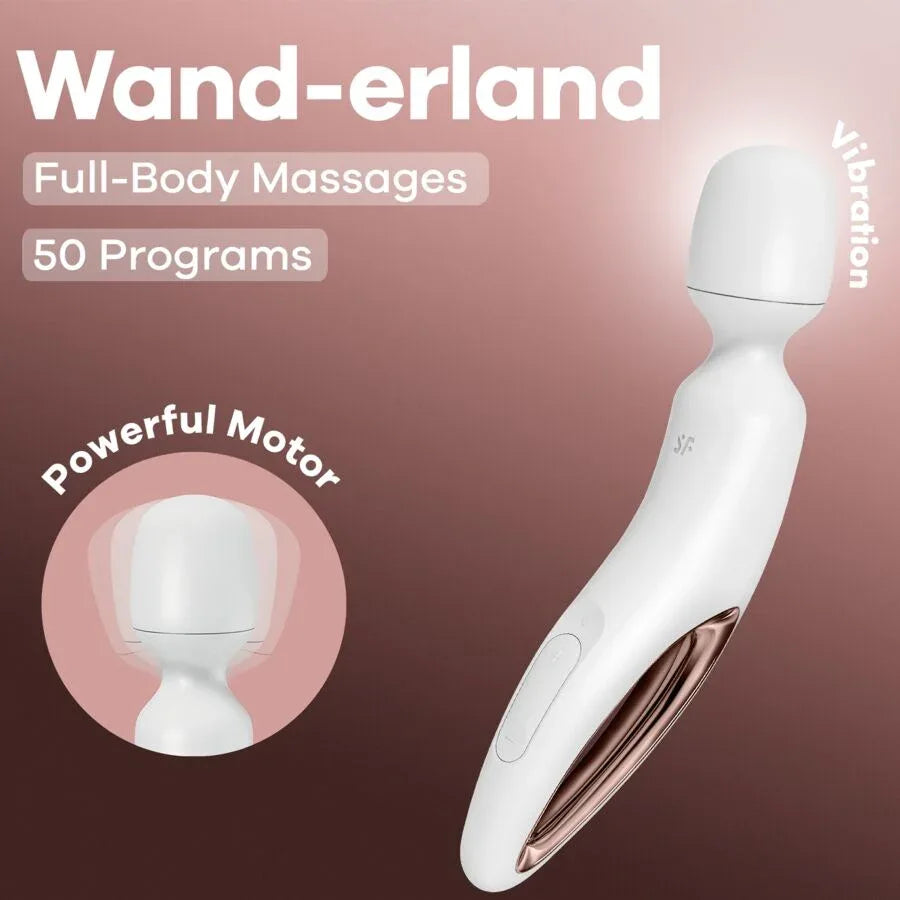 Satisfyer Wand – Erland Masseur Vibrant Blanc