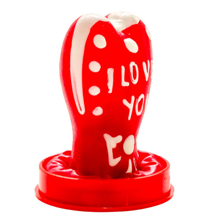 Préservatifs fantaisie peints à la main en forme de cœur - je t'aime modèle 1 – Condomerie