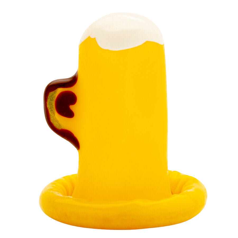 Préservatifs fantaisie peints à la main verre de bière – Condomerie