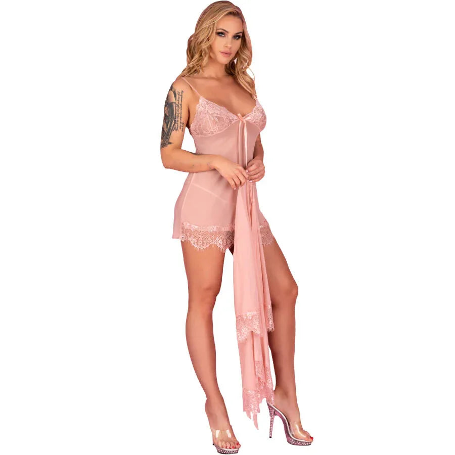 Livco Corsetti Fashion Babydoll Hyeona 1710 + Thong Rose XL