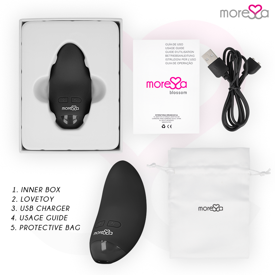 MORESSA - VIBRADOR BLOSSOM NEGRO