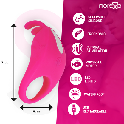 MORESSA - BRAD PREMIUM SILICONA RECARGABLE ROSA