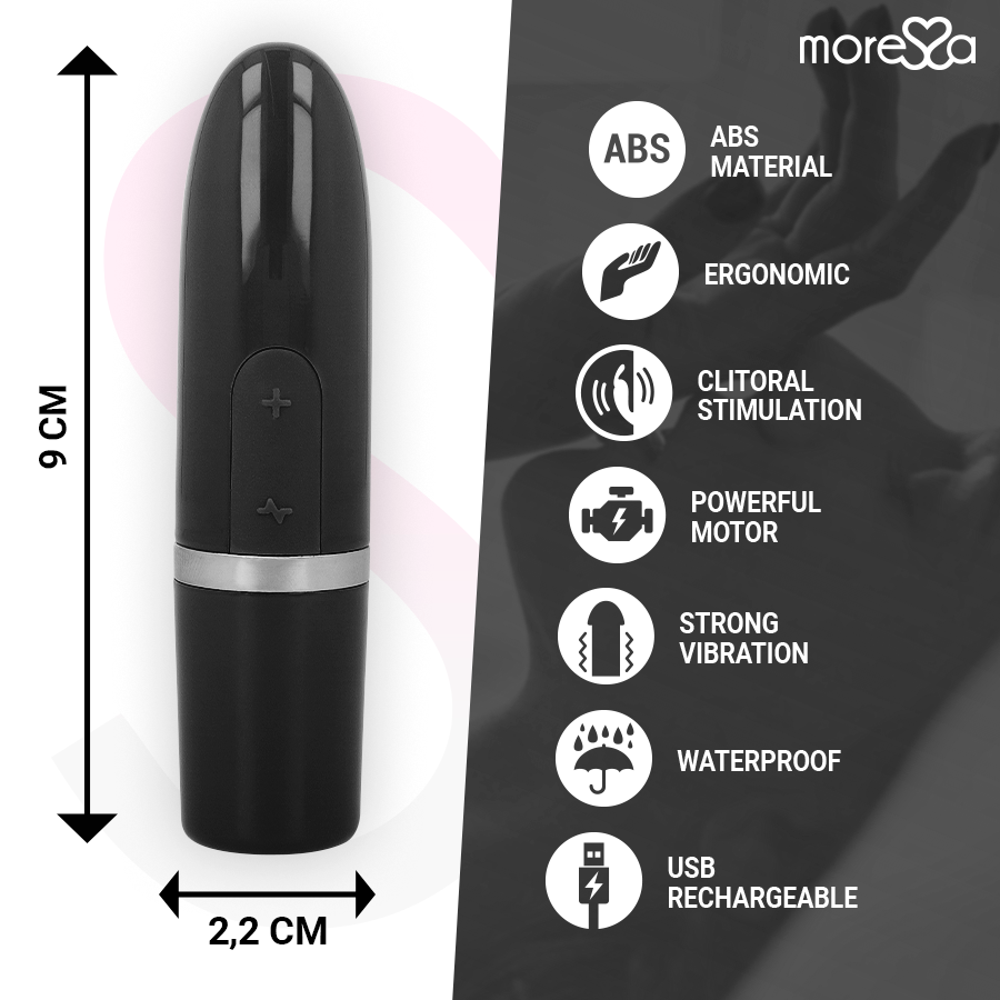 MORESSA - VIBRADOR ESTIMULADOR DE VIAJE IVY NEGRO