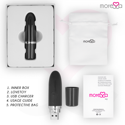 MORESSA - VIBRADOR ESTIMULADOR DE VIAJE IVY NEGRO