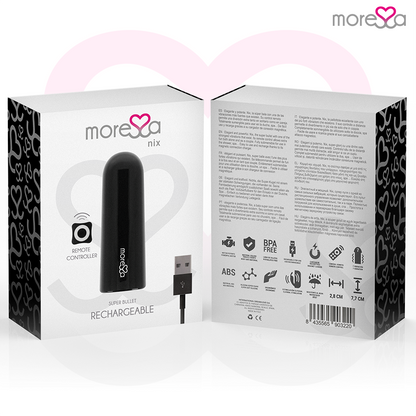 MORESSA - VIBRADOR DE CONTROL REMOTO NEGRO NIX
