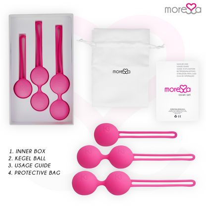 MORESSA - SET OSIAN SILICONA PREMIUM ROSA (Osian Uno - 51 g | Osian Dos - 101 g | Osian Tres 85 g)