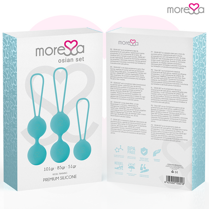 MORESSA - SET PREMIUM DE SILICONA OSIAN TURQUESA